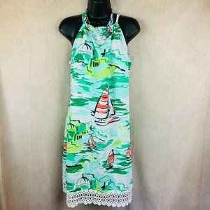 Crown and Ivy Sailboat Tie Back Halter Sundress I Women's 1X*